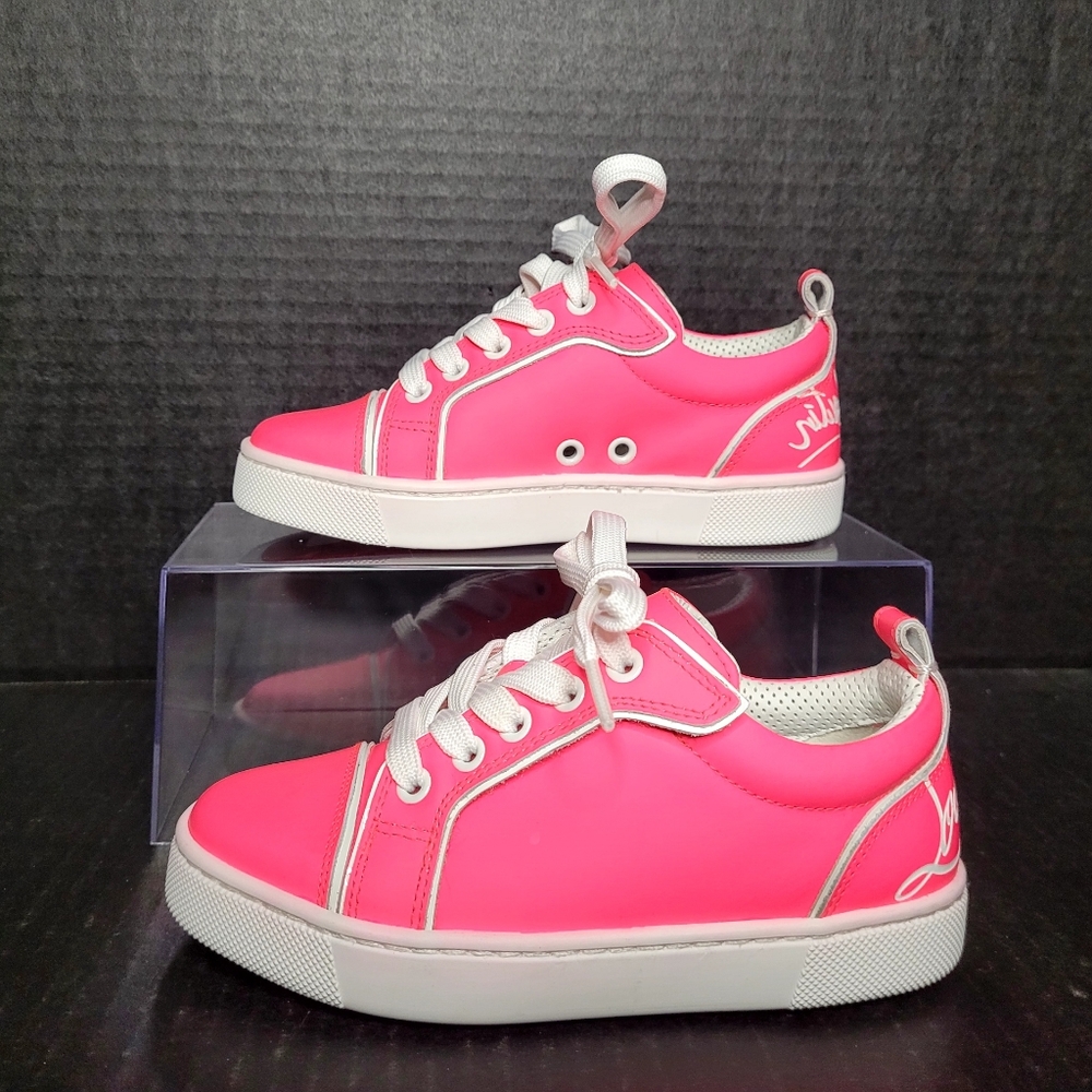 Pink Christian Louboutin Girls Child Sneakers Size 29 - Picture 15 of 16